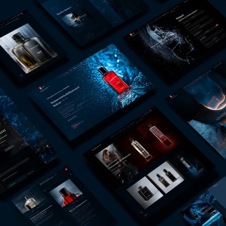 Bespoke web design agency showcasing luxury product websites
