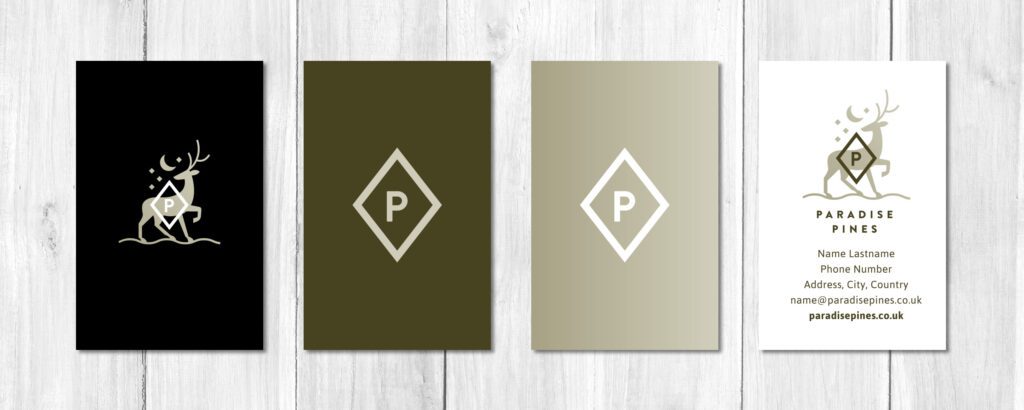 Paradise Pines Business Card Design
