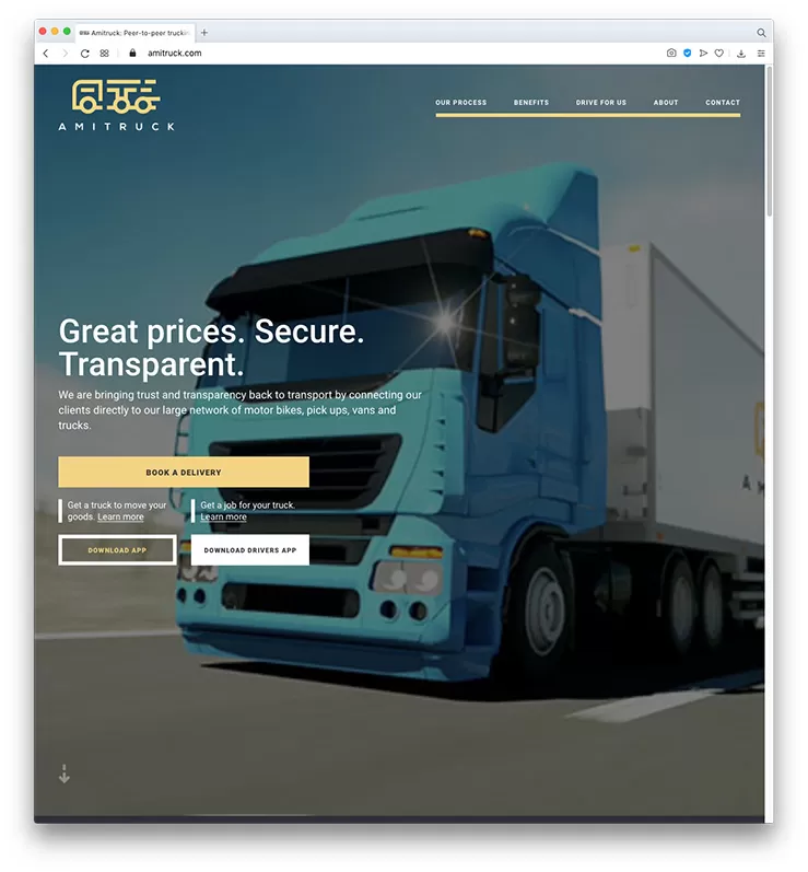Amitruck Website and Branding by London Web Design Agency