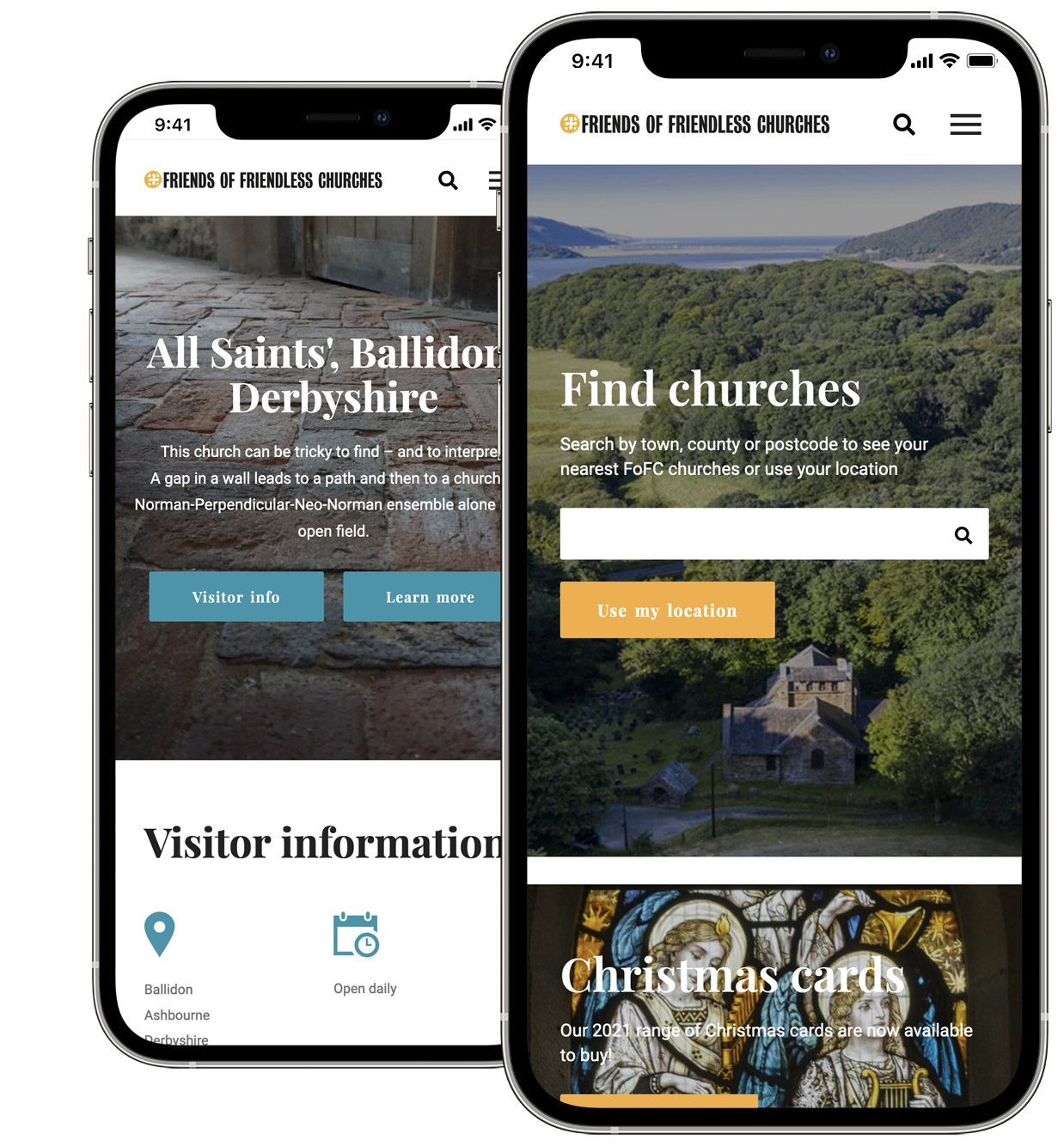 Friends of Friendless Churches Mobile Website Design