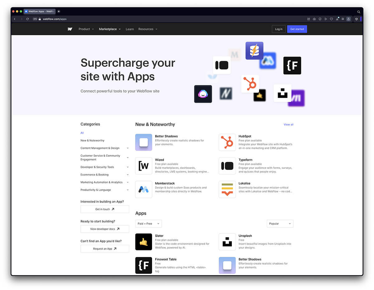 Webflow App Store