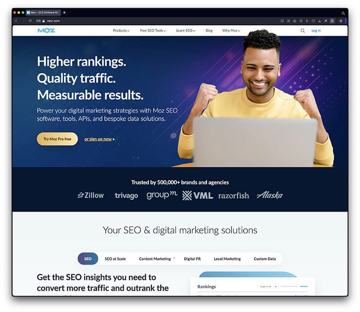 Moz is a great website audit tool