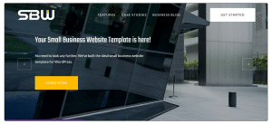 SBW website template promoting a small business website with modern design and clear call to action.